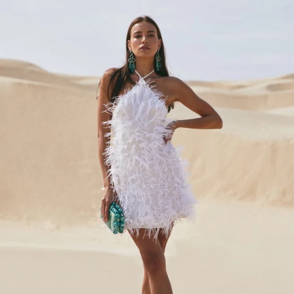 Cult Gaia white valé dress